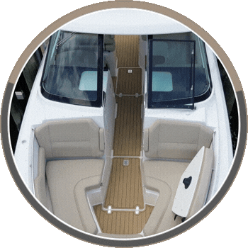 Full self-adhesive SleekTEAK installation on a South Florida boat deck